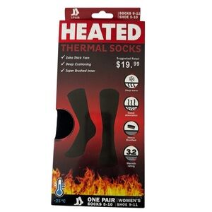 Heated Thermal Warm BLK Socks Insulated Women Shoe Size 9-11 -25 Celsius TOG 3.2